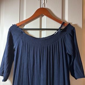 Navy Blue off shoulder Top